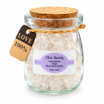 Clear Quartz Gemstones Mini Chips Glass Wish Bottle 75mm